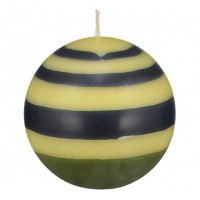 Small Striped Ball Eco Candle – Olive, Indigo & Jasmine